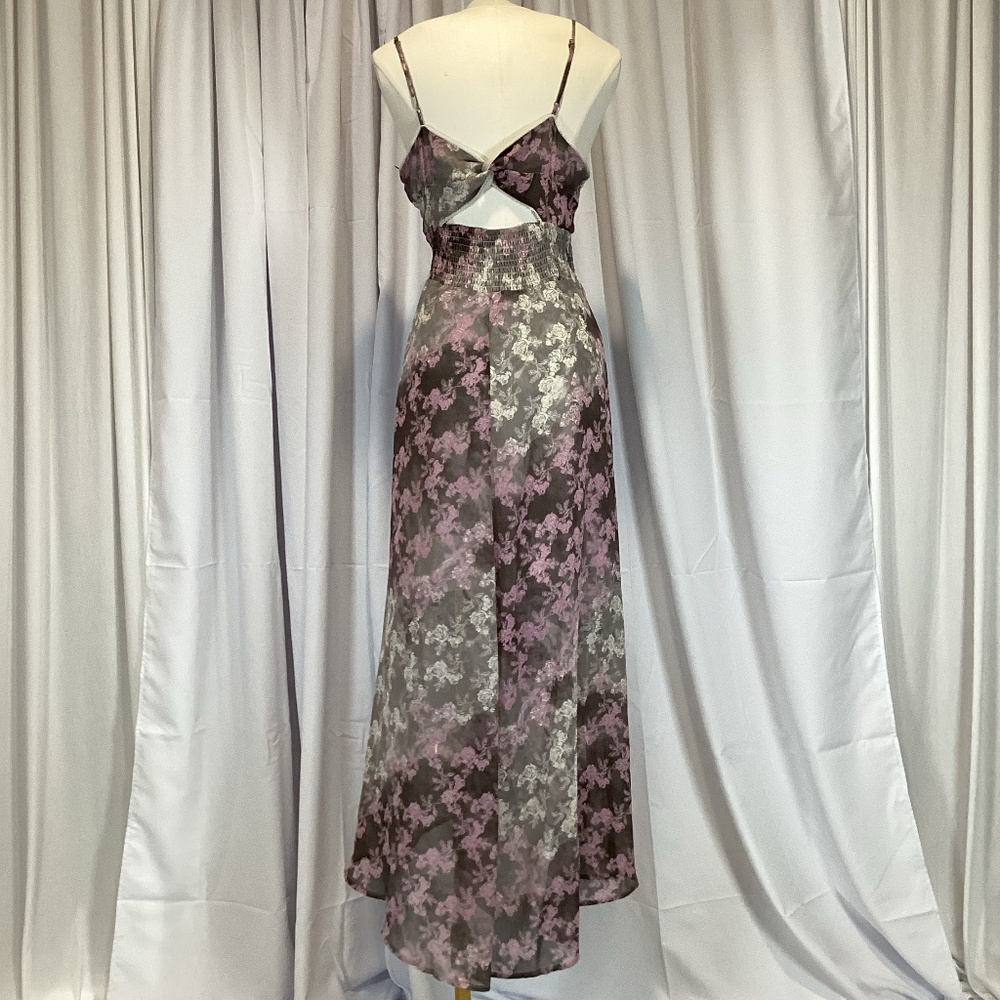2116. Princess Vera Wang Purple & Gray Flowing Maxi Dress NWT Size Large - Picture 2 of 6
